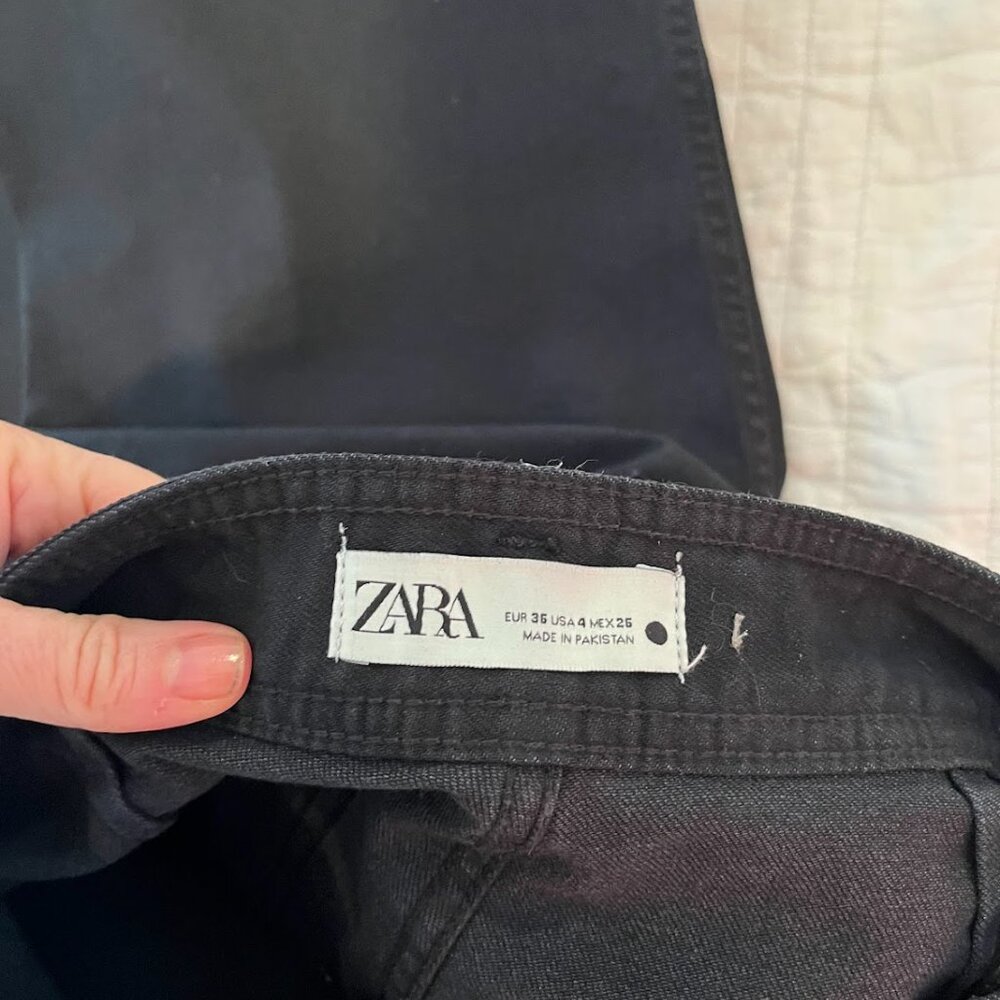 Zara High Wasted Black Pants Size XS - Picture 3 of 3